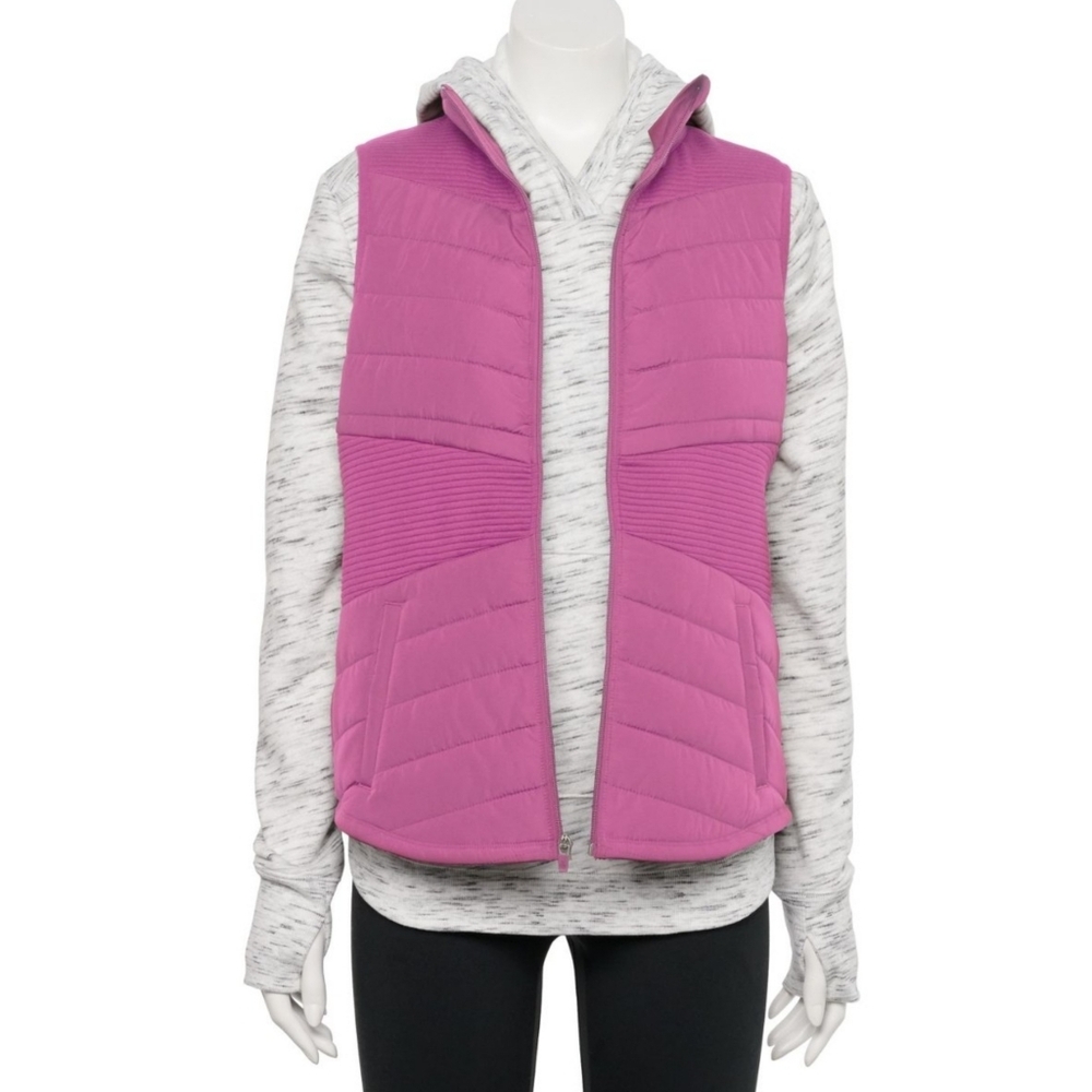 Tek Gear Mixed Media Vest Pink Size L
